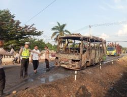 Polisi Ungkap Penyebab Kebakaran Bus di Tulang Bawang Barat