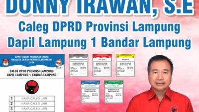 Donny Irawan, Caleg DPRD Provinsi Lampung Ini Komitmen Beri Pendampingan Kepada Masyarakat