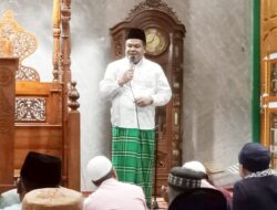 Bupati Lampung Tengah Musa Ahmad Shalat Tarawih Perdana di Masjid Istiqlal Bandar Jaya