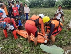 Aksel Tenggelam di Sungai Way Bulok Pringsewu Ditemukan Tim SAR Gabungan  Dalam Keadaan Meninggal Dunia