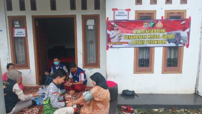 Polres Pesawaran Gelar Bhakti Kesehatan Pengobatan Gratis di 2 Kecamatan Terdampak Banjir