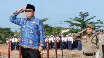Pemcam Negara Batin Way Kanan Gelar Apel Hari Jadi Provinsi Lampung ke-60