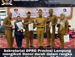 ASN Setwan DPRD Lampung Donorkan Darah
