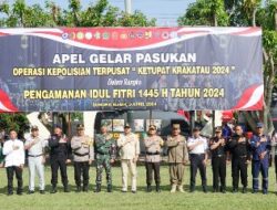 Bupati Lampung Tengah Hadiri Apel Operasi “Ketupat Krakatau 2024” Pengamanan Idul Fitri 1445 H