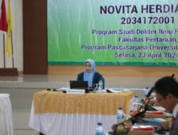 Novita Herdiana Presentasikan Penggunaan Nanopartikel dalam Sidang Promosi Doktor FP Unila