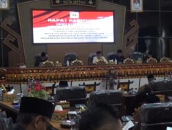 Bahas LKPJ Walikota dan Raperda, DPRD Kota Metro Gelar Rapat Paripurna