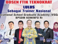 Mantap! Dosen UTI Lulus Sebagai Trainer Vocational School Graduate Academy BPSDM Kominfo RI