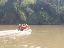 Tenggelam di Sungai Way Sekampung Saat Mancing Ikan, Seorang Pria Asal Lampung Timur Dalam Pencarian Tim SAR Gabungan