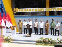 Didampingi Pj Gubernur Lampung, Presiden Jokowi Resmikan Pasar Pasir Gintung