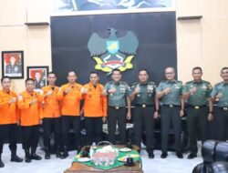 Perkuat Sinergi Antar Lembaga Kantor SAR Lampung Audiensi ke Korem 043 Garuda Hitam
