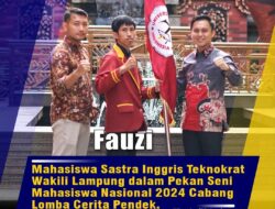 Mahasiswa Satra Inggris UTI Wakili Lampung di Peksiminas 2024 Cabang Cerpen