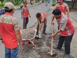 GML Metro Kembali Timbun Jeglongan Jalan Patimura Banjarsari