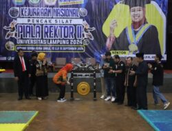 Prof Lusmeilia Afriani Buka Kejurnas Pencak Silat Piala Rektor II