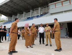 Samsudin Tinjau Pembangunan Stadion Pahoman