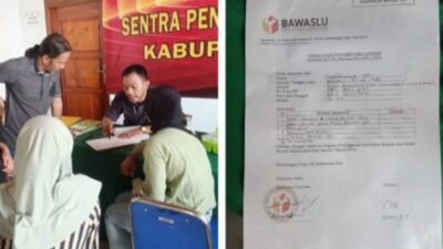 Bawaslu Way Kanan Terima Pengaduan Dugaan Politik Uang Paslon 1