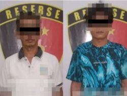 Diduga Maling Getah Karet, RO dan NH ditangkap Polisi Polsek Pakuan Ratu