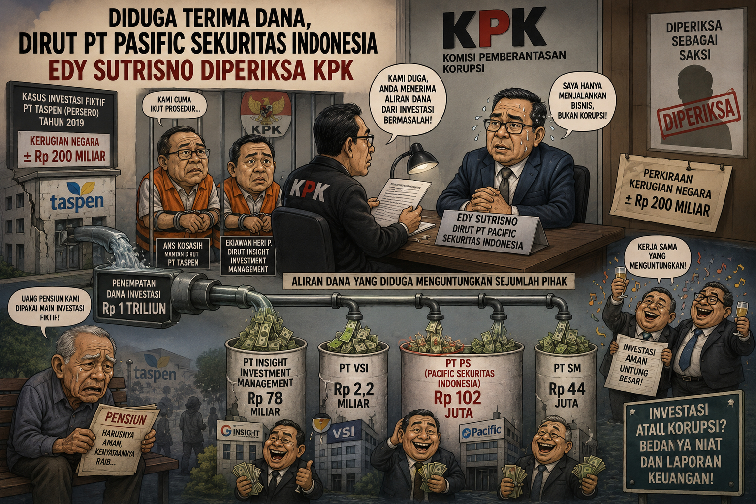 Diduga Terima Dana, Dirut PT Pasific Sekuritas Indonesia, Edy Sutrisno Diperiksa KPK