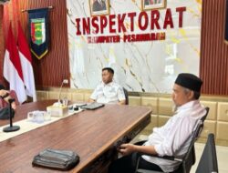 Inspektorat Pesawaran Bantah ada Intervensi Pimpinan, Soal Rekom Pemecatan Ketua BPD Gedongtataan.