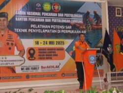 Kantor SAR Lampung Gelar Pelatihan Potensi SAR Teknis Pertolongan di Permukaan Air