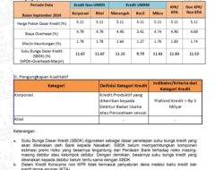 Ini Besaran Suku Bunga Dasar Kredit Bank Lampung Periode April 2025