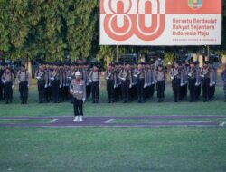 Upacara Penurunan Bendera HUT ke-80 Kemerdekaan RI di Provinsi  Lampung Berlangsung Khidmat