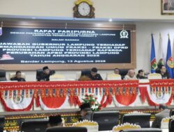 DPRD Provinsi Lampung Gelar Rapat Paripurna terkait Jawaban Gubernur atas Pemandangan Umum Fraksi-Fraksi