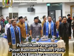 Wahrul Hadiri Pelantikan Pengurus PBH Peradi Bandar Lampung