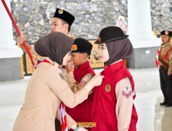 Ketua Mabicab Nanda Indira Lepas 86 Peserta  Kontingen Kwarcab Pesawaran pada Perhelatan Jambore Daerah ke-VII 