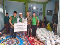 BRI Kanca Teluk Betung Salurkan Paket Sembako untuk Masyarakat Tanggamus Lewat NU Care LazisNU