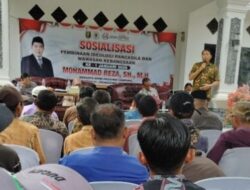 M Reza Berawi Sosialisasi Pembinaan Ideologi Pancasila di Poncokresno Pesawaran