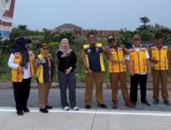 Lesty Putri Utami bersama Kadis BMBK Lampung Tinjau Ruas Jalan Korpri-Purwotani