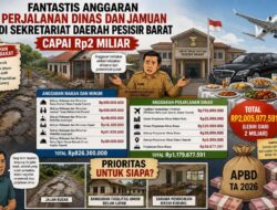 Fantastis Anggaran Perjalanan Dinas dan Jamuan Di Sekrerariat Daerah Pesisir Barat Capai Rp2 Miliar
