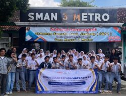 Dosen dan Mahasiswa Teknik Sipil UTI Kasih Pelatihan ke Siswa SMAN3 Metro
