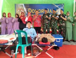 HUT ke 80 Polisi Militer TNI AD (Pomad), diramaikan dengan kegiatan Donor Darah. 
