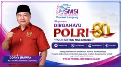 Ketua SMSI Lampung Ucapkan Dirgahayu Polri ke-80, :  Polri Semakin Dipercaya Rakyat, Terus Tingkatkan Profesionalisme dan Keterbukaan terhadap Kritik