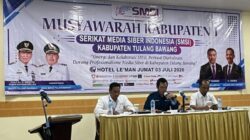 Muskab 1 SMSI Tulang Bawang 2026: Abdul Rohman jadi Ketua, Ketum Lampung Dorong Pers Siber Semakin Profesional