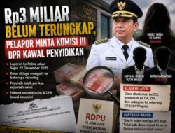Rp3 Miliar Belum Terungkap, Pelapor Minta Komisi III DPR Kawal Penyidikan