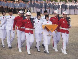 Upacara Penurunan Bendera HUT ke-81 Kemerdekaan RI di Provinsi Lampung Berlangsung Khidmat