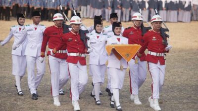Upacara Penurunan Bendera HUT ke-81 Kemerdekaan RI di Provinsi Lampung Berlangsung Khidmat