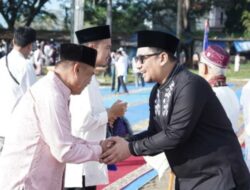 Ribuan Jemaah Padati Lapangan Samber, Wakil Wali Kota Metro Salat Id Bareng Warga