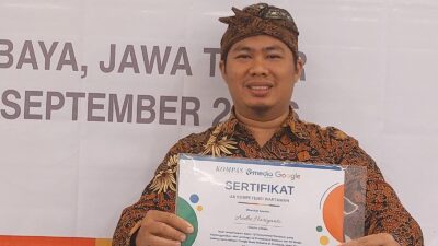 Andre Hariyanto Raih Sertifikasi Kompetensi Wartawan dari Kompas Gramedia dan Google