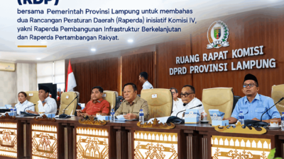 DPRD Lampung Bahas Dua Raperda Strategis, Dorong Regulasi Beri Manfaat bagi Masyarakat