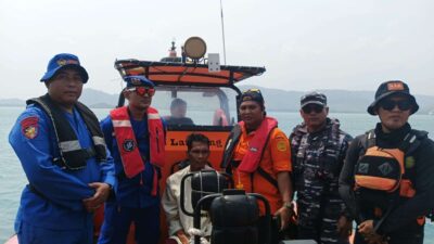 Tim SAR Gabungan Temukan Pria yang Melompat ke Laut di Bakauheni dalam Kondisi Selamat