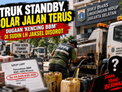 Truk Standby, Solarnya ‘Lari-lari’,  Dugaan Kencing BBM di Sudin LH Jakarta Selatan Disorot