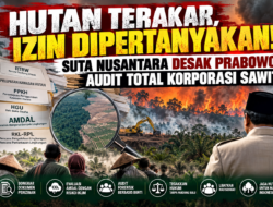 Hutan Terbakar, Izin Dipertanyakan! SUTA NUSANTARA Desak Presiden Prabowo Audit Total Korporasi Sawit